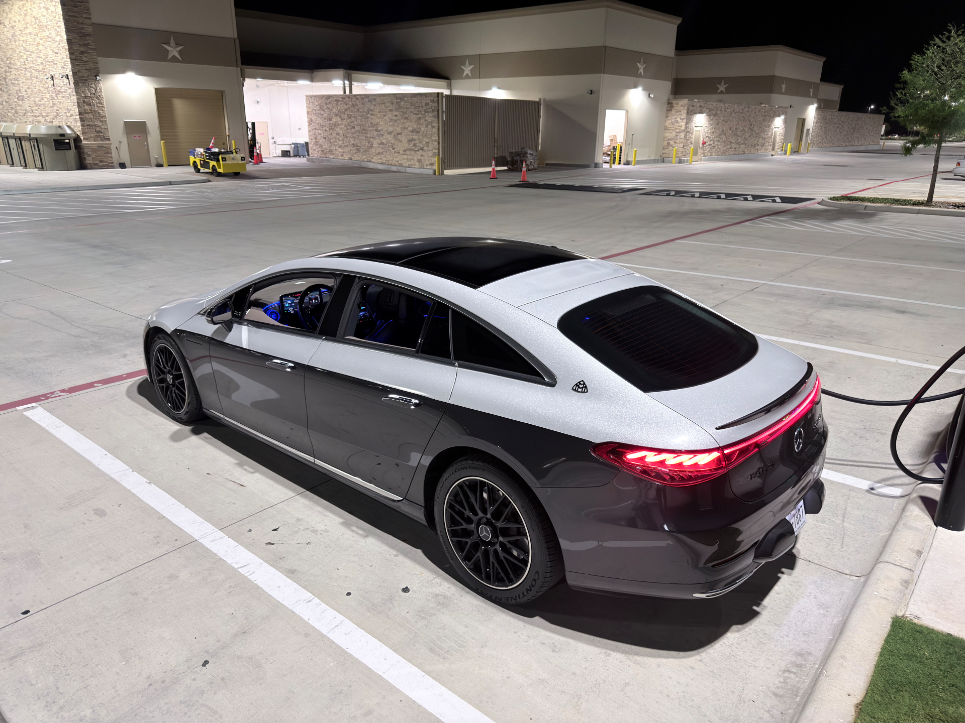 Mercedes-AMG EQS at night